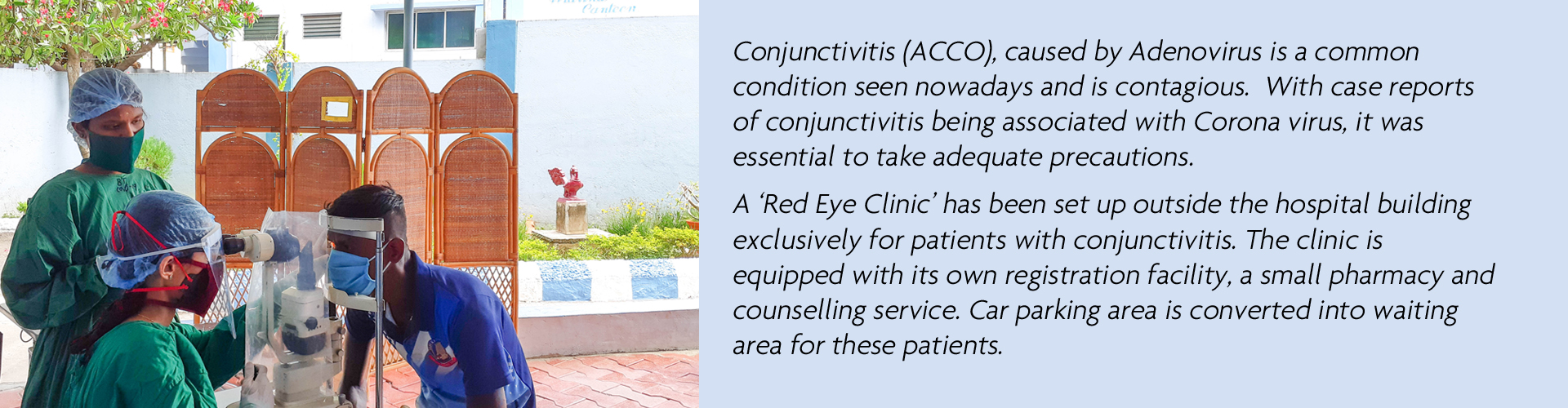 red eye clinic banner